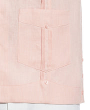 100% Linen Classic Guayabera Shirt - Short Sleeve (Silver Pink) 