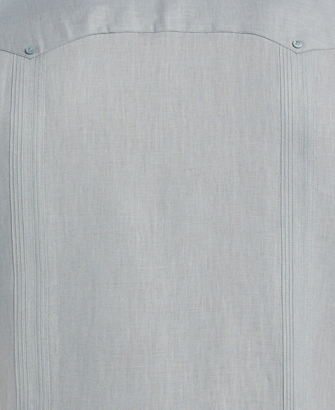 Linen Short Sleeve Guayabera Shirt (Abyss) 