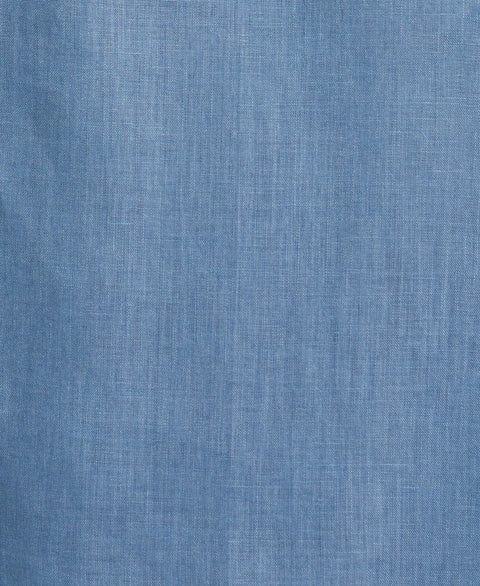 100% Linen Classic Guayabera Shirt - Short Sleeve (Captains Blue) 