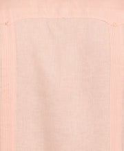 100% Linen Classic Guayabera Shirt - Short Sleeve (Peach Parfait) 