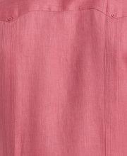Linen Short Sleeve Guayabera Shirt (Mauvewood) 