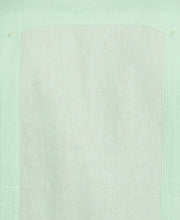 100% Linen Classic Guayabera Shirt - Short Sleeve (Pastel Green) 