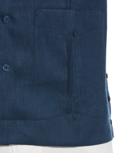 100% Linen Classic Guayabera Shirt - Short Sleeve (Titan) 