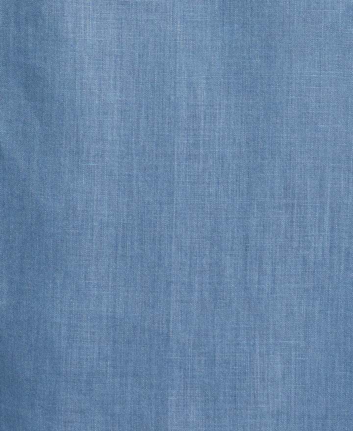 Linen Short Sleeve Guayabera Shirt (Captains Blue) 