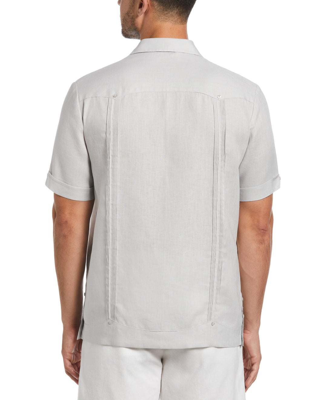 Linen Short Sleeve Guayabera Shirt (Micro Chip) 
