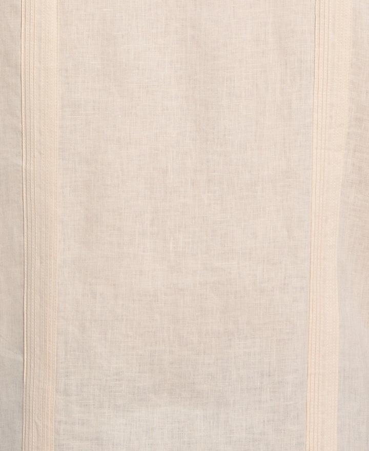 Linen Short Sleeve Guayabera Shirt (Whitecap Gray) 