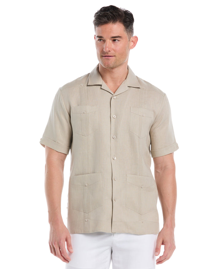 Linen Guayabera Shirt (Island Fossil) 