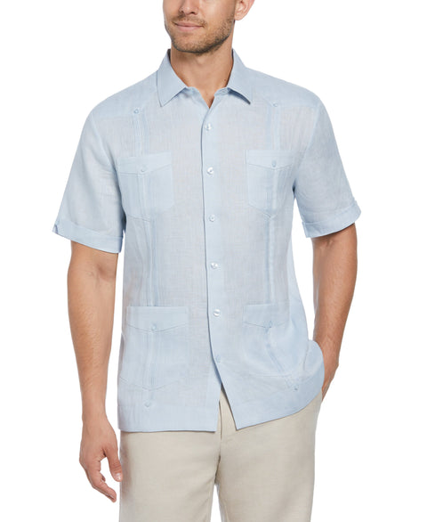 Linen Four-Pocket Guayabera Shirt (Cashmere Blue) 