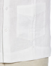 Linen Four-Pocket Guayabera Shirt (Brilliant White) 