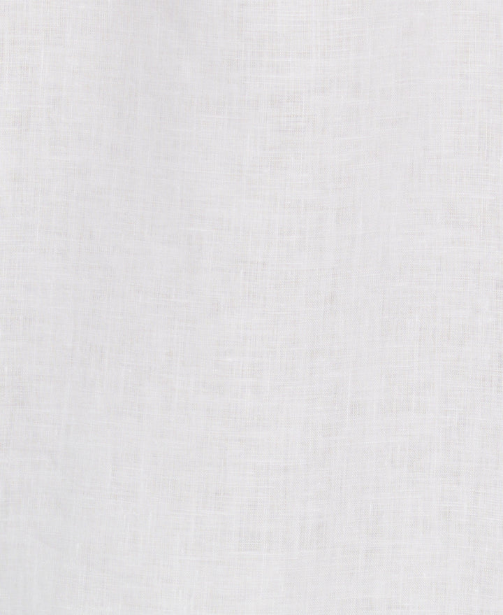 Linen Four-Pocket Guayabera Shirt (Brilliant White) 