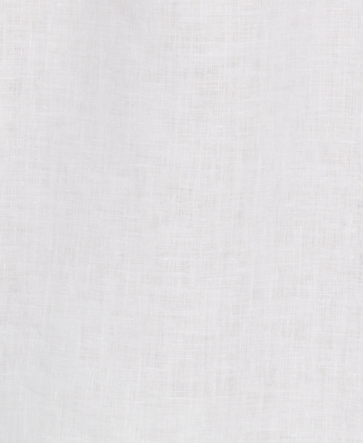 Linen Four-Pocket Guayabera Shirt (Brilliant White) 