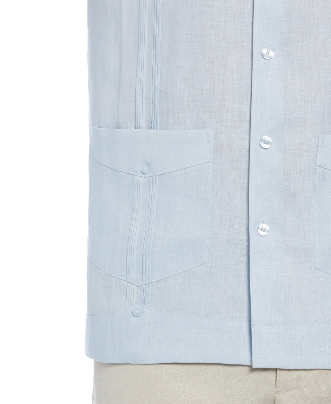 Linen Four-Pocket Guayabera Shirt (Cashmere Blue) 