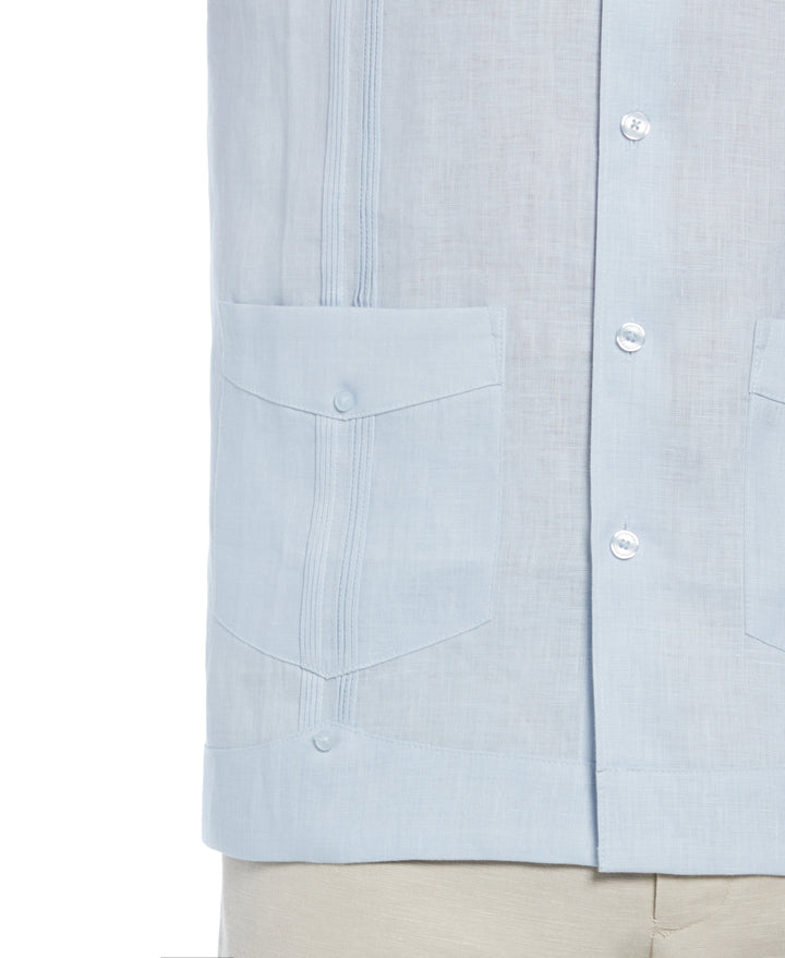 Linen Four-Pocket Guayabera Shirt (Cashmere Blue) 