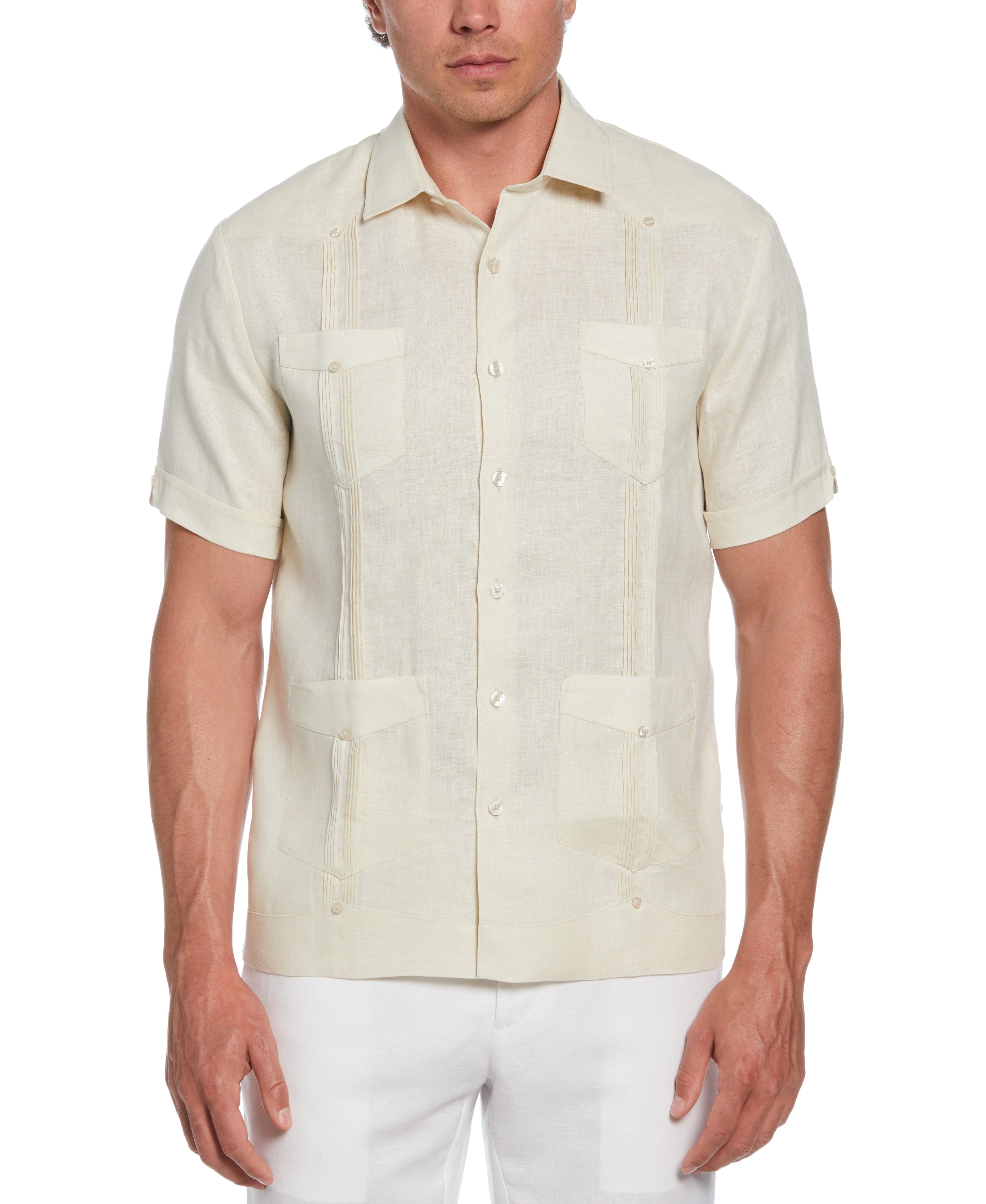 100% Linen Four-Pocket Guayabera – Cubavera