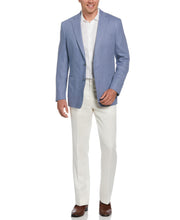 100% Linen Single-Breasted Sport Coat (Dusk Blue) 