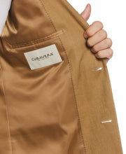 100% Linen Single-Breasted Suit Jacket (Tan) 