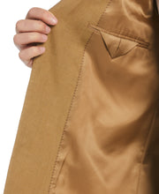 100% Linen Single-Breasted Suit Jacket (Tan) 