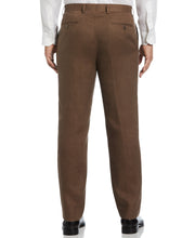 100% Linen Solid Flat Front Pant (Cappuccino) 
