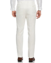 100% Linen Solid Flat Front Pant (Cloud Dancer) 