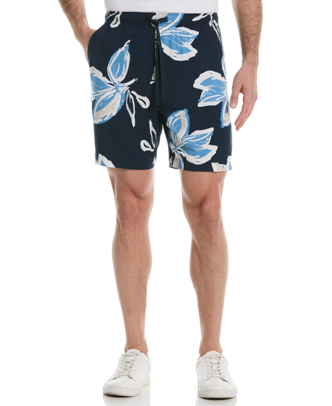 7" Pull-On Drawstring Printed Short (Dress Blues) 