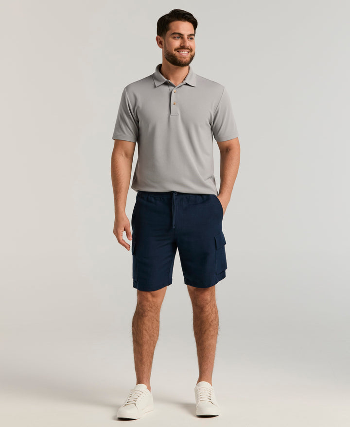 Linen Blend 8" Cargo Short (Dress Blues) 