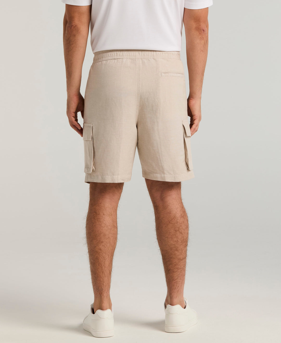 Linen Blend 8" Cargo Short (Island Fossil) 