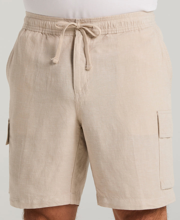 Linen Blend 8" Cargo Short (Island Fossil) 