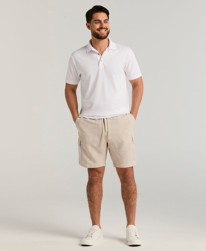 Linen Blend 8" Cargo Short (Island Fossil) 