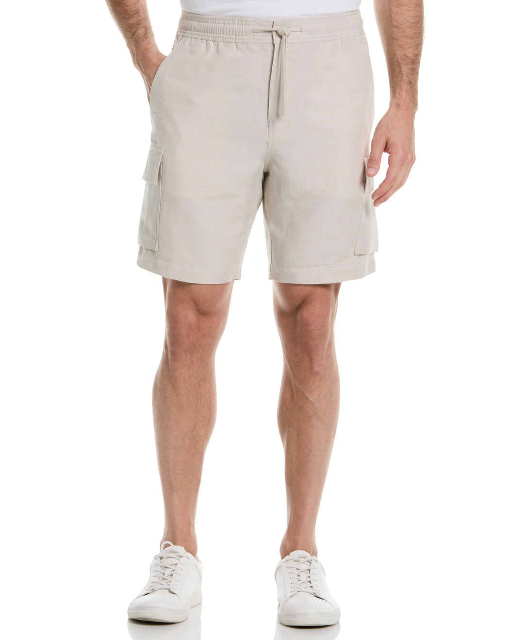 Linen Blend 8" Cargo Short (Island Fossil) 