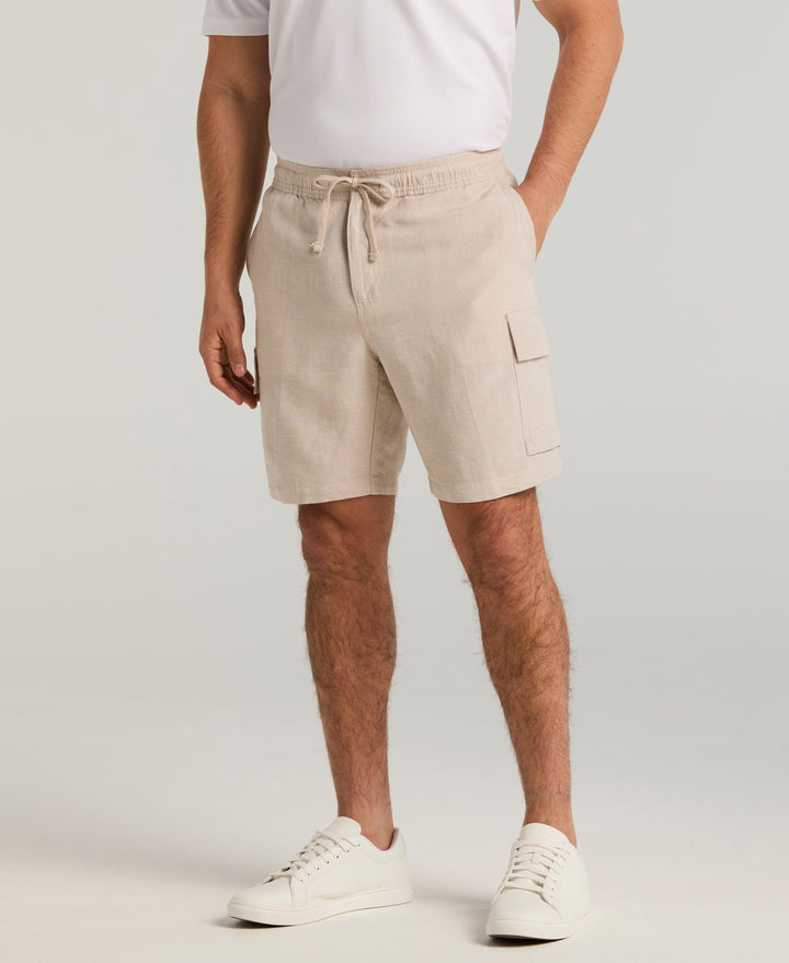 Linen Blend 8" Cargo Short (Island Fossil) 
