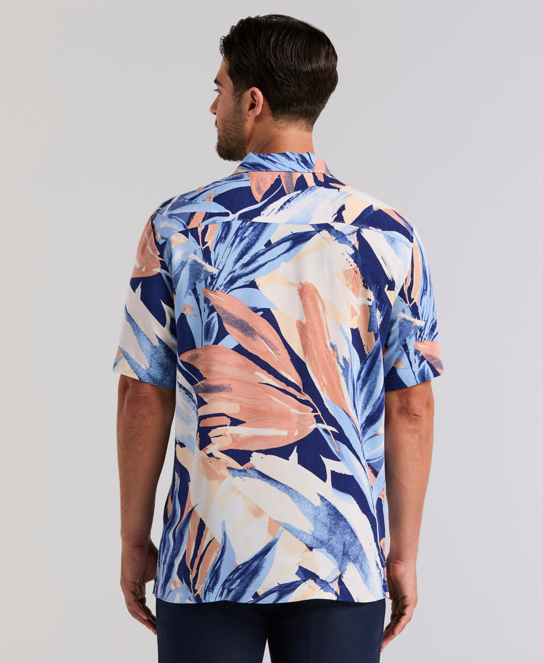 Viscose Textured Abstract Print Shirt (Bellwether Bl) 