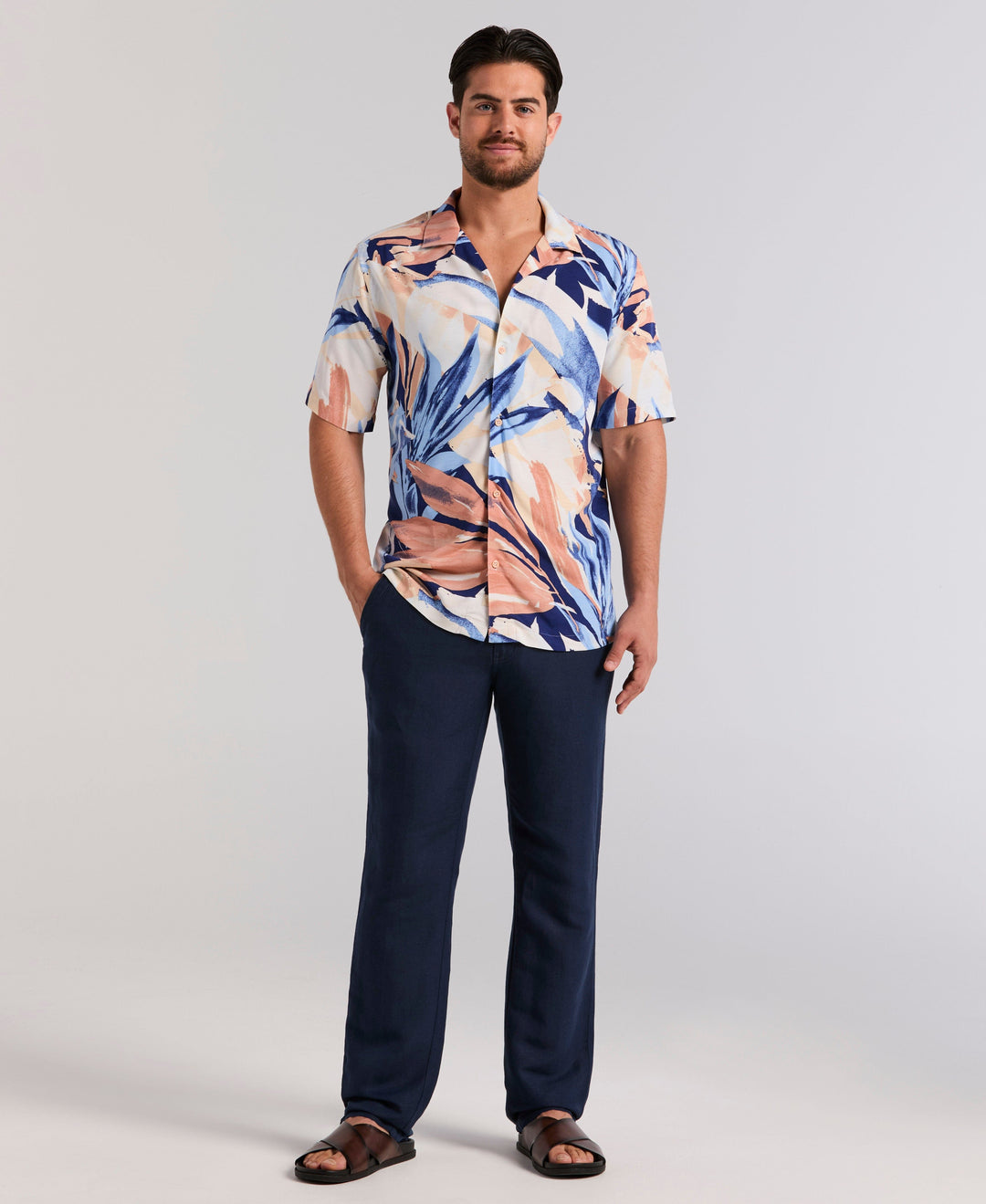 Viscose Textured Abstract Print Shirt (Bellwether Bl) 