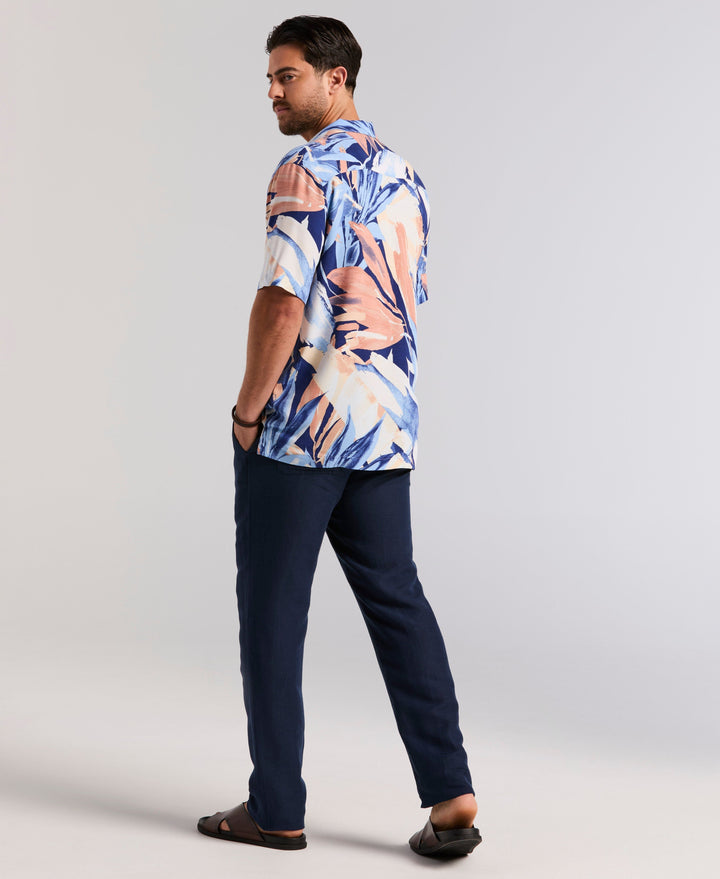 Viscose Textured Abstract Print Shirt (Bellwether Bl) 