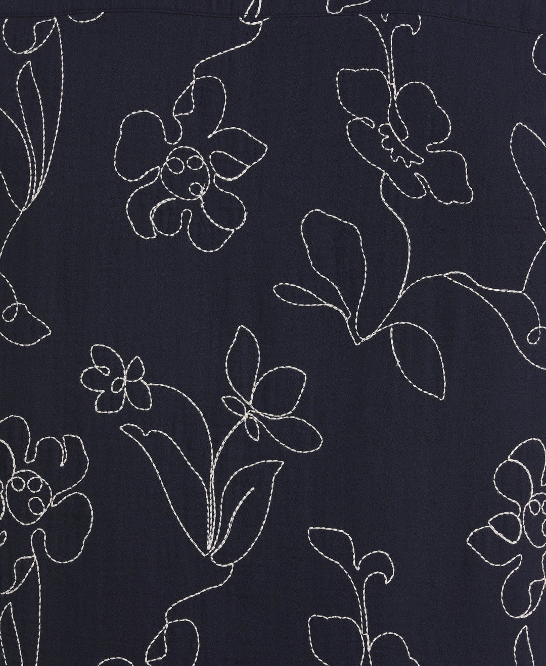 All-Over Embroidered Cotton Shirt (Dress Blues) 