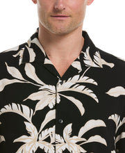 All-Over Tropical Print Shirt (Jet Black) 