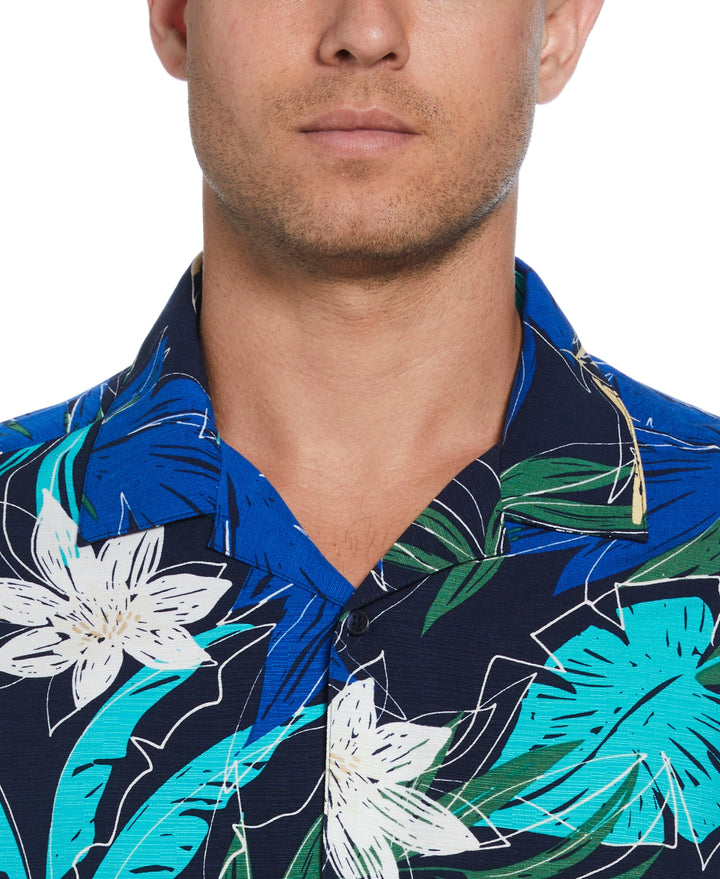 All-over Tropical Print Shirt (Dress Blues) 