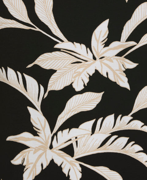 All-Over Tropical Print Shirt (Jet Black) 