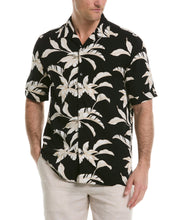 All-Over Tropical Print Shirt (Jet Black) 