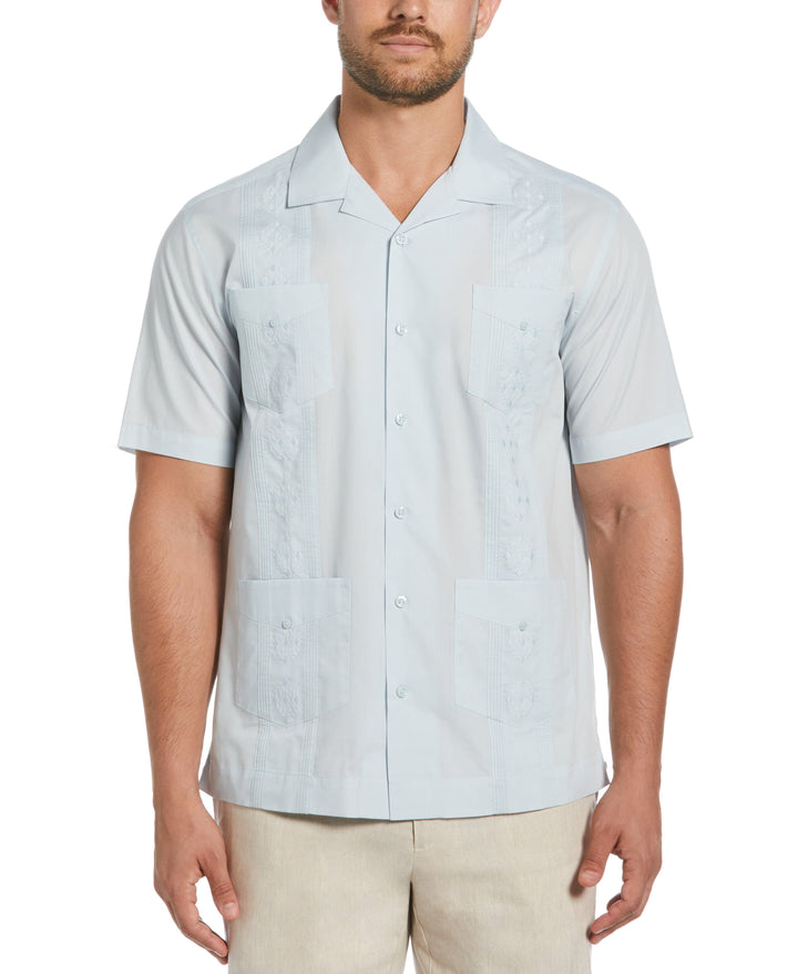 Authentic Embroidered Guayabera Shirt (Ballad Blue) 