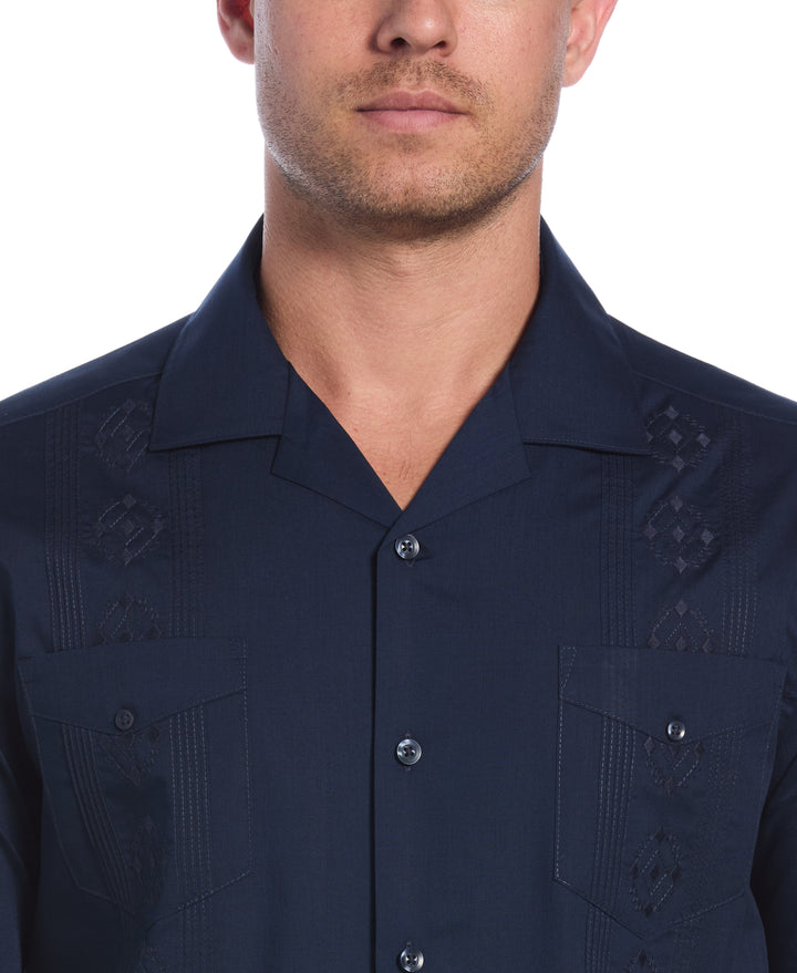 Camp Collar Guayabera Shirt (Dress Blues) 