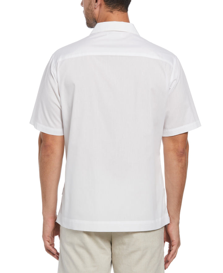 Camp Collar Guayabera Shirt (Pure White) 