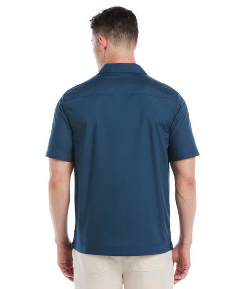Camp Collar Guayabera Shirt (Deep Dive) 