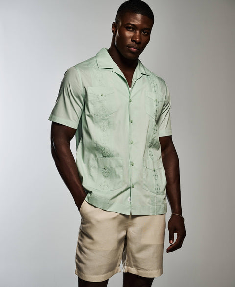 Authentic Embroidered Guayabera Shirt-Guayaberas-Cubavera