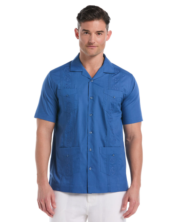 Camp Collar Guayabera Shirt (Delft) 