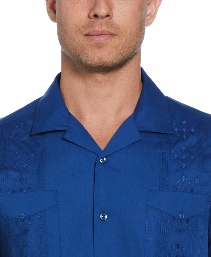 Camp Collar Guayabera Shirt (True Blue) 