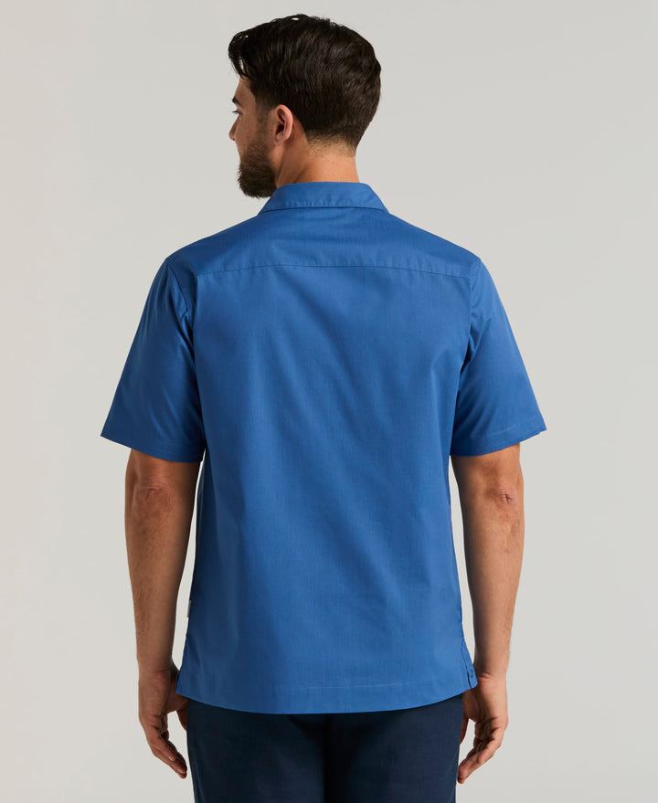 Camp Collar Guayabera Shirt (Delft) 