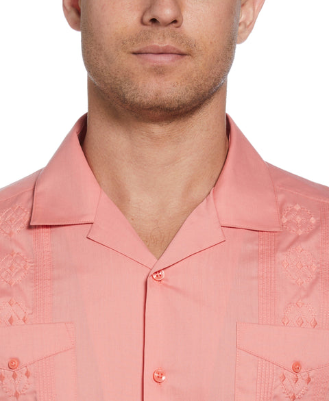 Authentic Embroidered Guayabera Shirt (Lantana) 