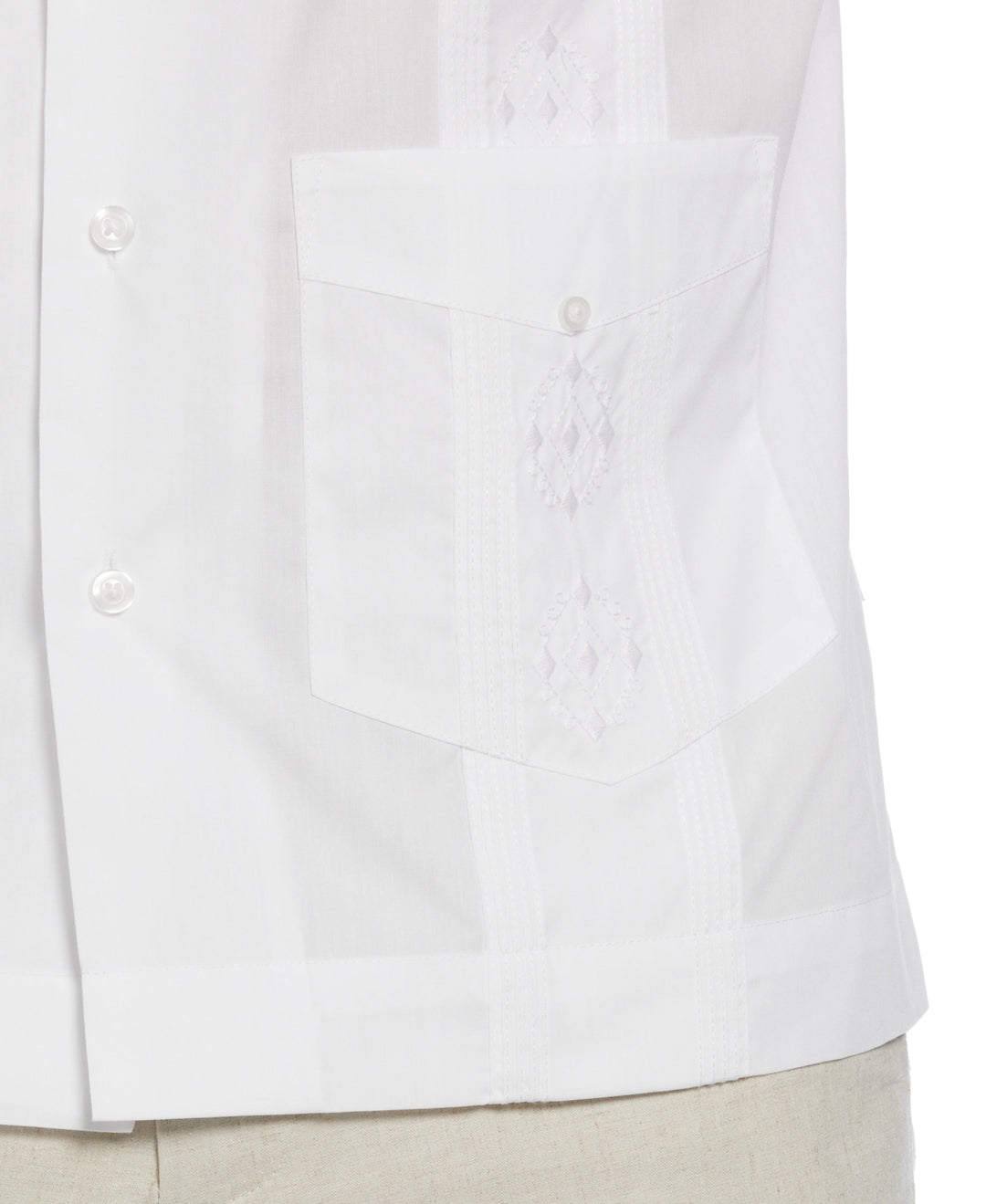 Camp Collar Guayabera Shirt (Pure White) 