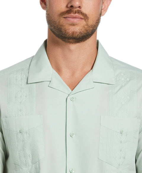 Authentic Embroidered Guayabera Shirt (Surf Spray) 