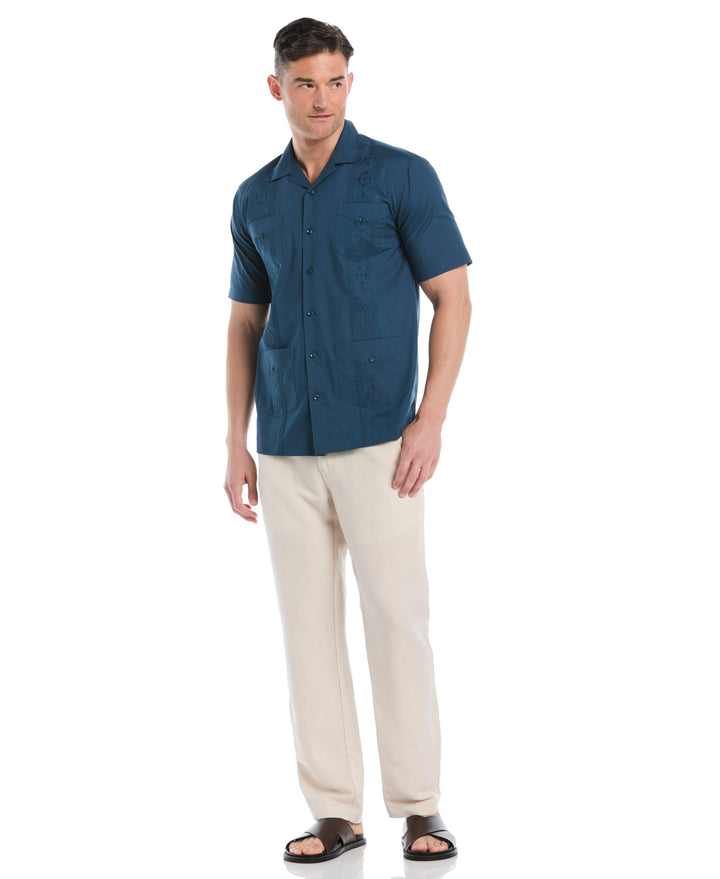 Camp Collar Guayabera Shirt (Deep Dive) 